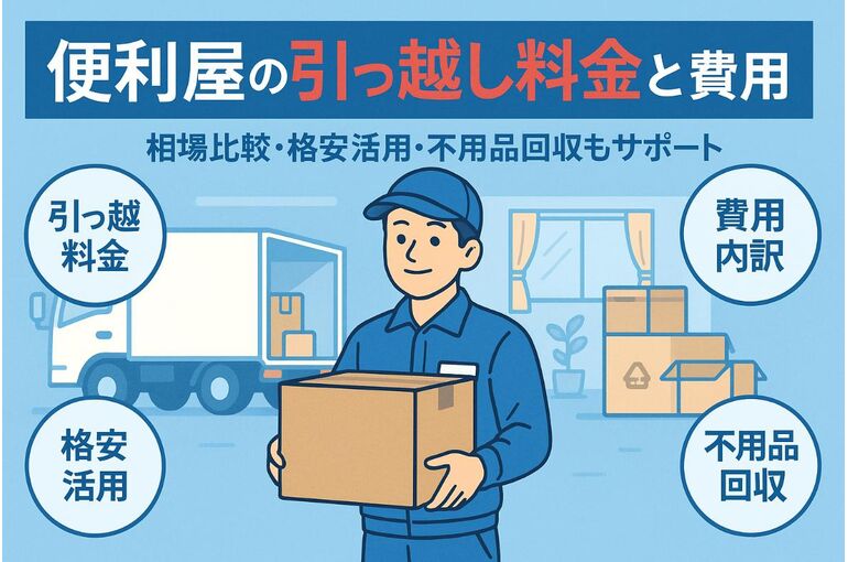 便利屋で引っ越しの料金相場と費用内訳徹底比較！格安利用や不用品回収もサポート
