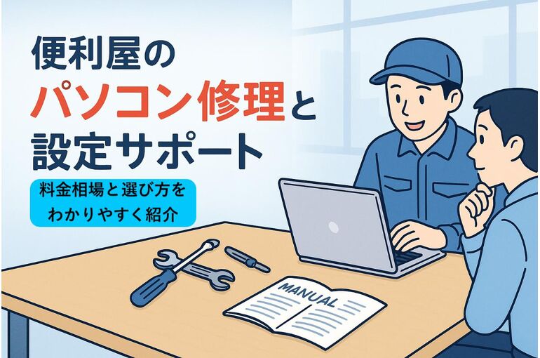 便利屋でパソコンの修理と設定サポート料金相場や選び方を解説
