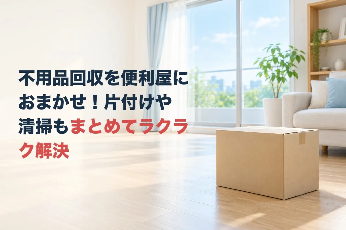 不用品回収を便利屋におまかせ!片付けや清掃もまとめてラクラク解決