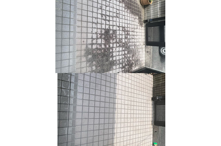 アプローチタイル洗浄